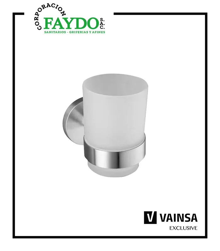 Porta Vaso Con Vaso Acero Inox Vainsa