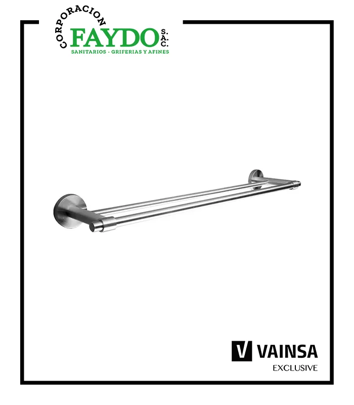 Toallero Con Doble Rack Acero Inox Vainsa
