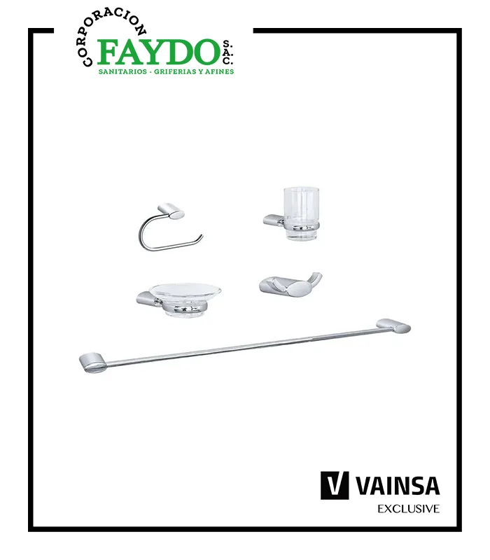 Kit De Baño 5 Piezas Oval Vainsa