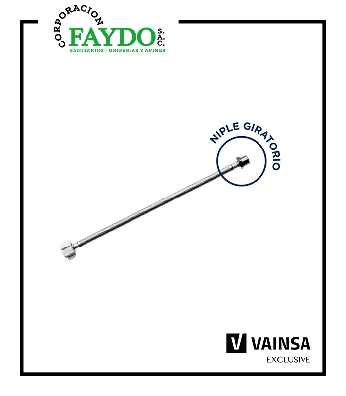 Tubo De Abasto Para Inodoro 40Cm Vainsa