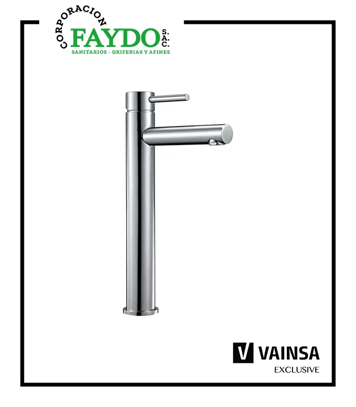 Mezcladora Monocomando Para Lavatorio Alta Lever Vainsa