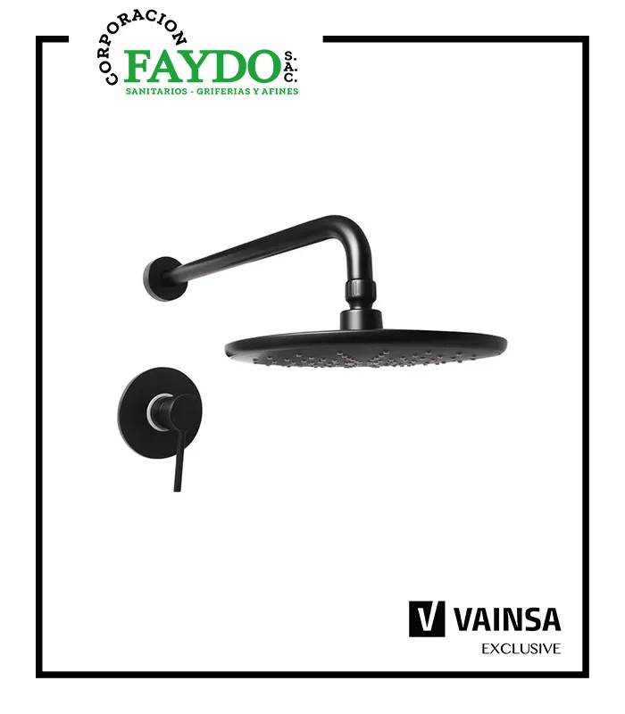 Mezcladora Monocomando Con Salida Española Lever Black Vainsa