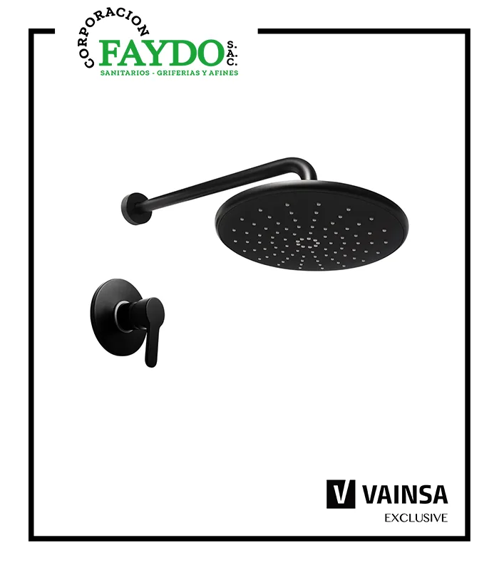 Mezcladora Monocomando Con Salida Black Maui Vainsa