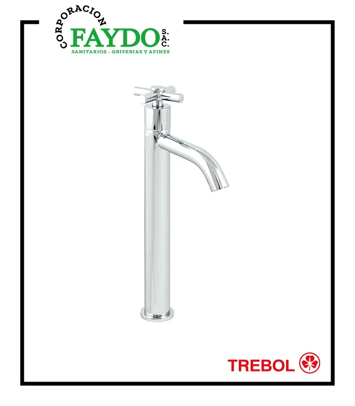 Llave De 1/2″ Lavatorio Pico Alto Brenta Trebol
