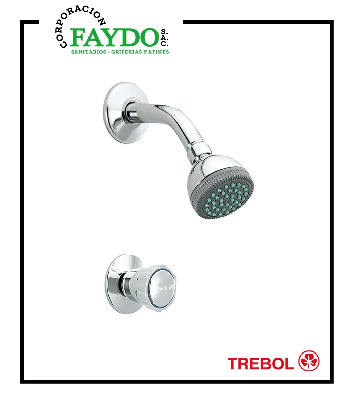 Llave De 1/2″ Ducha Empotrada Con Salida Eco Trebol