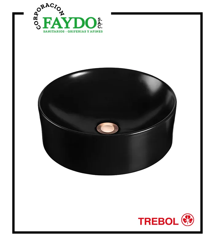 Lavatorio Bowl Priano Negro Mate Trebol