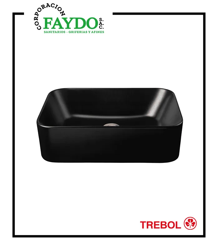 Lavatorio Bowl Samoa Negro Mate Trebol