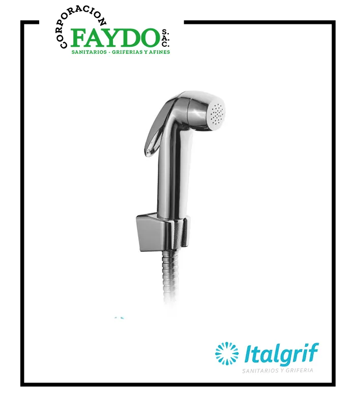 Duchita Bidet Con Manguera Reforzada De 1.20M Y Soporte Cromado Italgrif