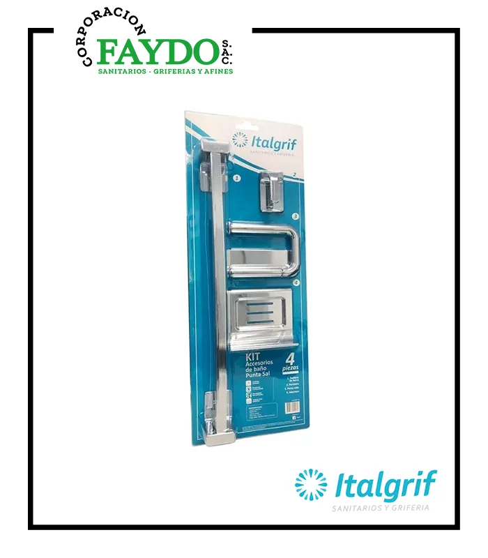 Kit De Accesorios Punta Sal Cromado Italgrif