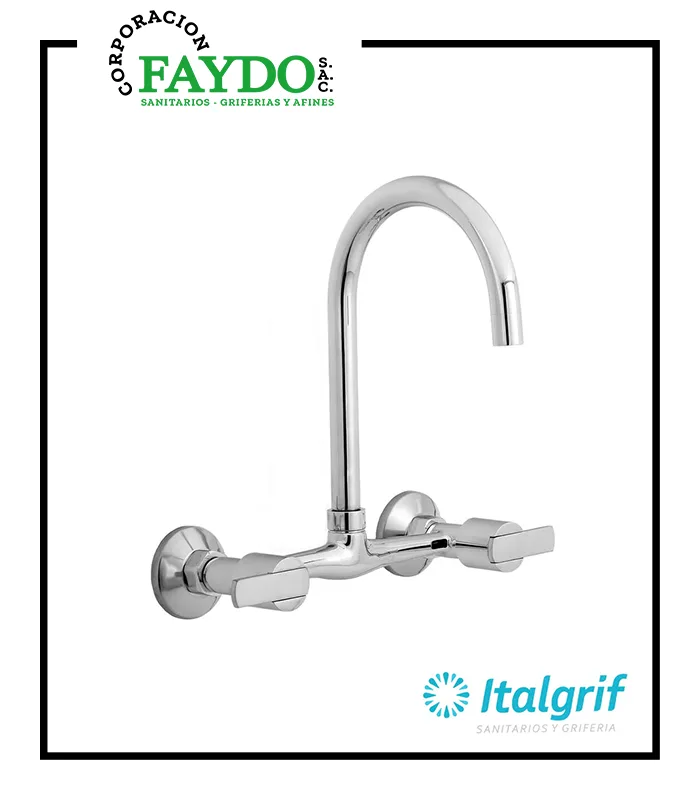 Mezcladora Para Lavadero A La Pared Buzios Lever Italgrif