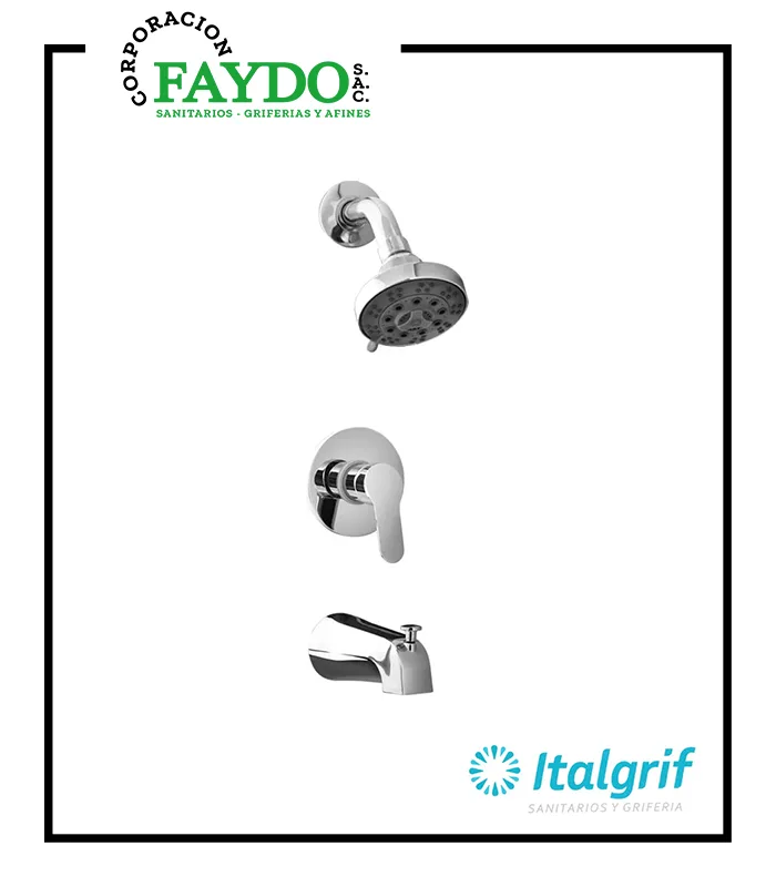 Monocomando Para Ducha Tina Con Salida Tecno Tahiti Italgrif