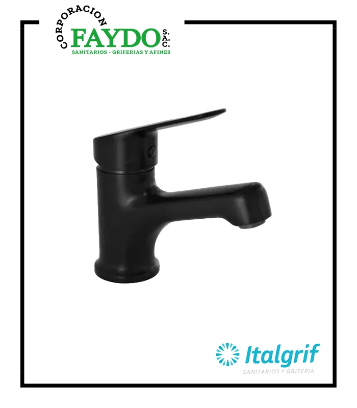 Monocomando Para Lavatorio Tahiti Black Italgrif