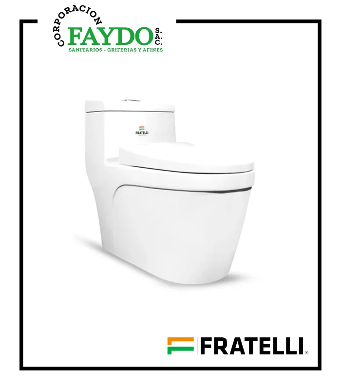 Inodoro One Piece Minimalista Blanco 2395 Fratelli