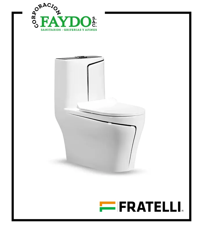 Inodoro One Piece Minimalista Blanco 8285 Fratelli