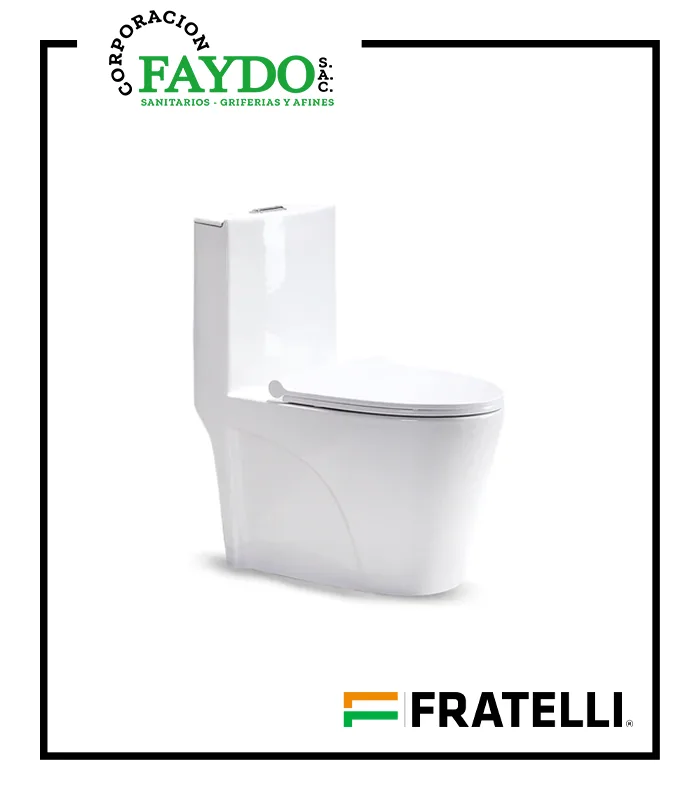 Inodoro One Piece Minimalista Blanco 8616 Fratelli