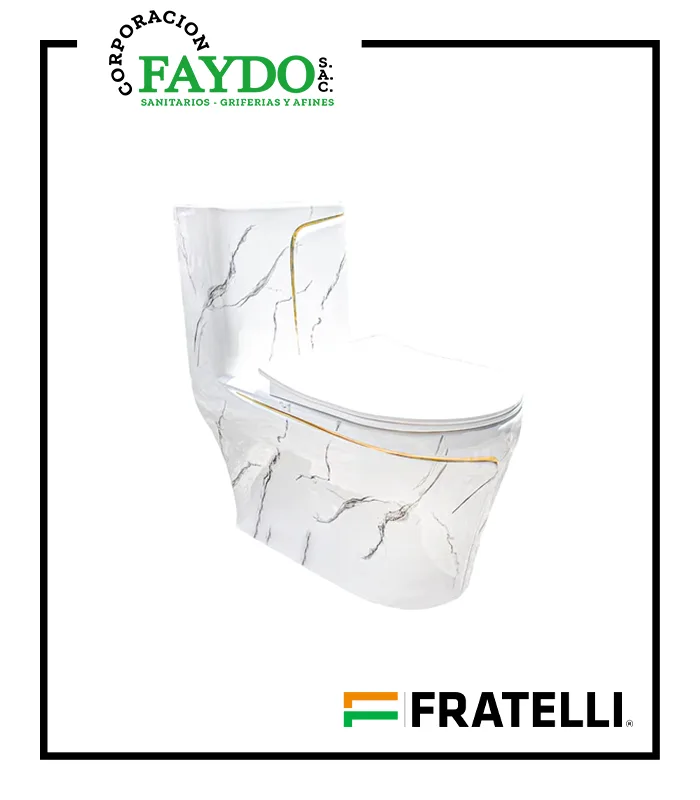 Inodoro One Piece Minimalista Blanco 8676Mgl1 Fratelli
